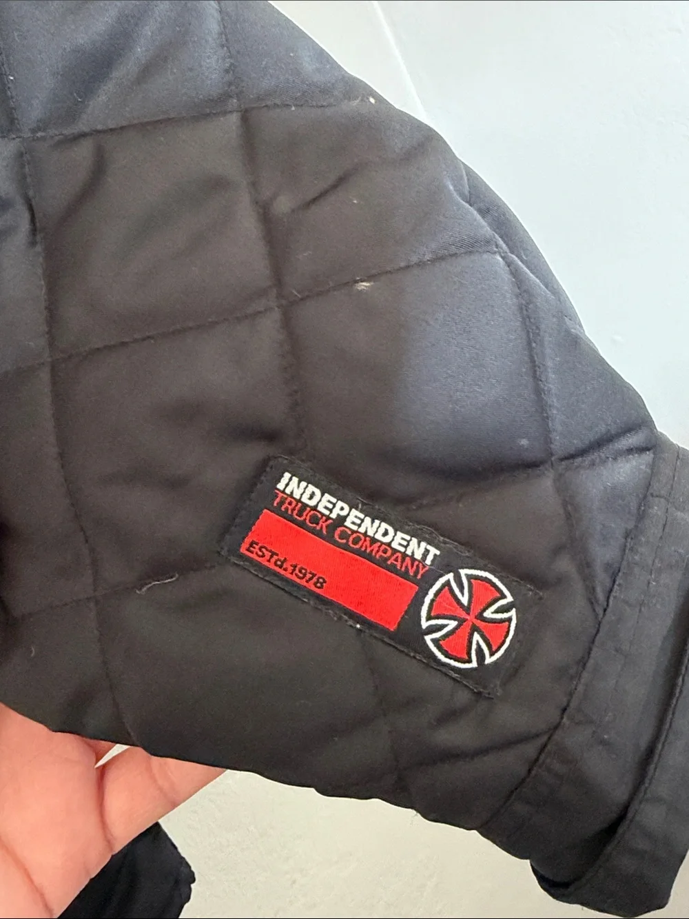 Independent Track Company Black Quilted with Red Lining Lightweight Jacket